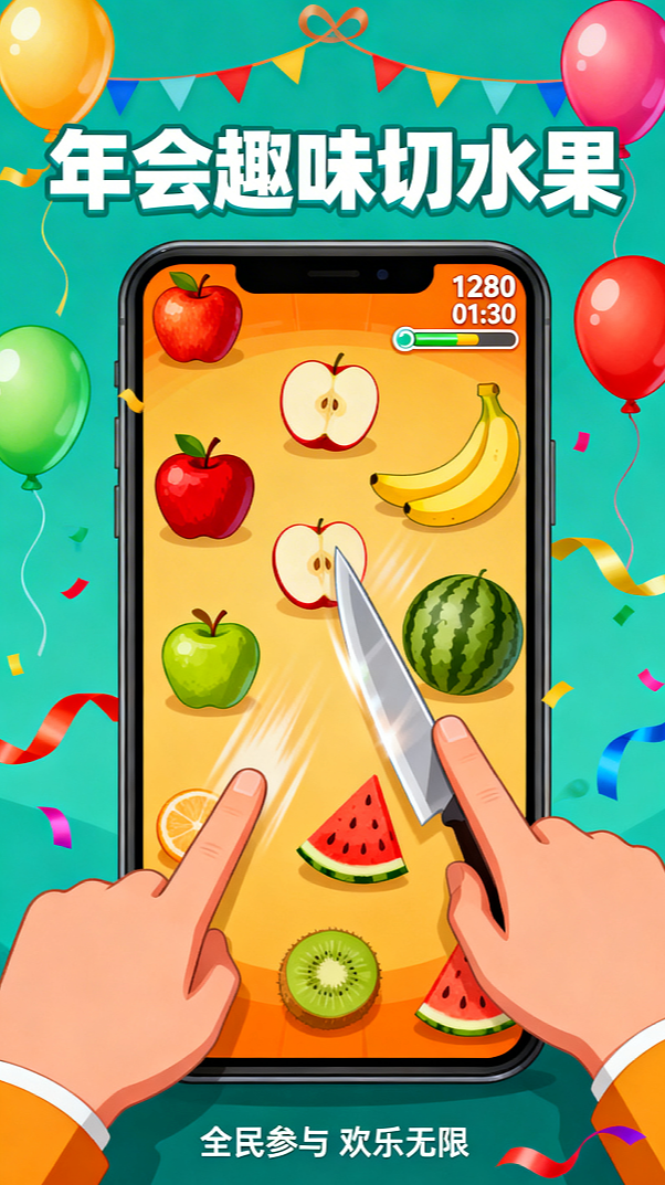 年会切水果小游戏