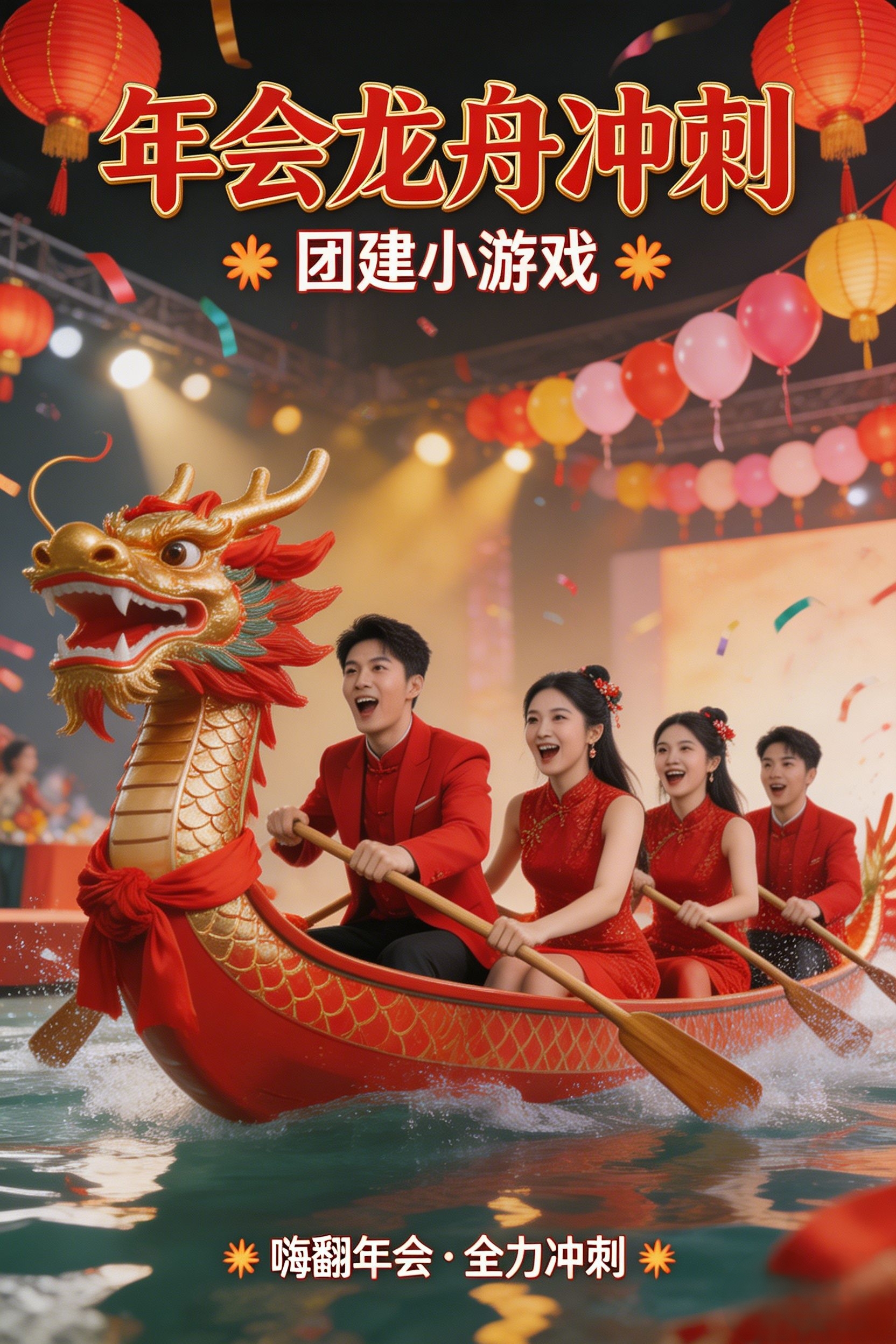 年会龙舟冲刺小游戏