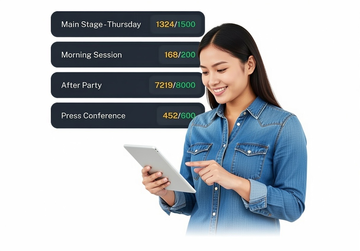Meeting management software interface for registration and agenda coordination